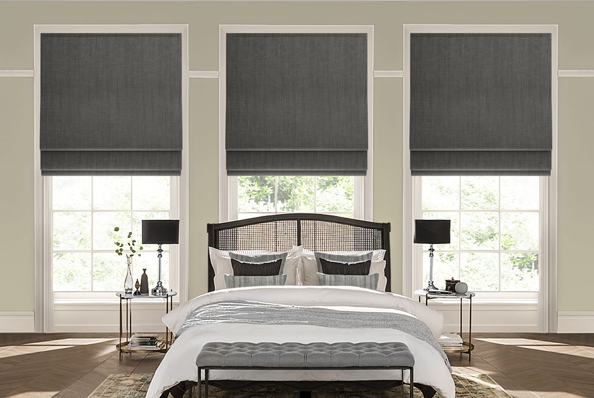 Ts 2022 Roman Blinds Roomset Newcombe Charcoal