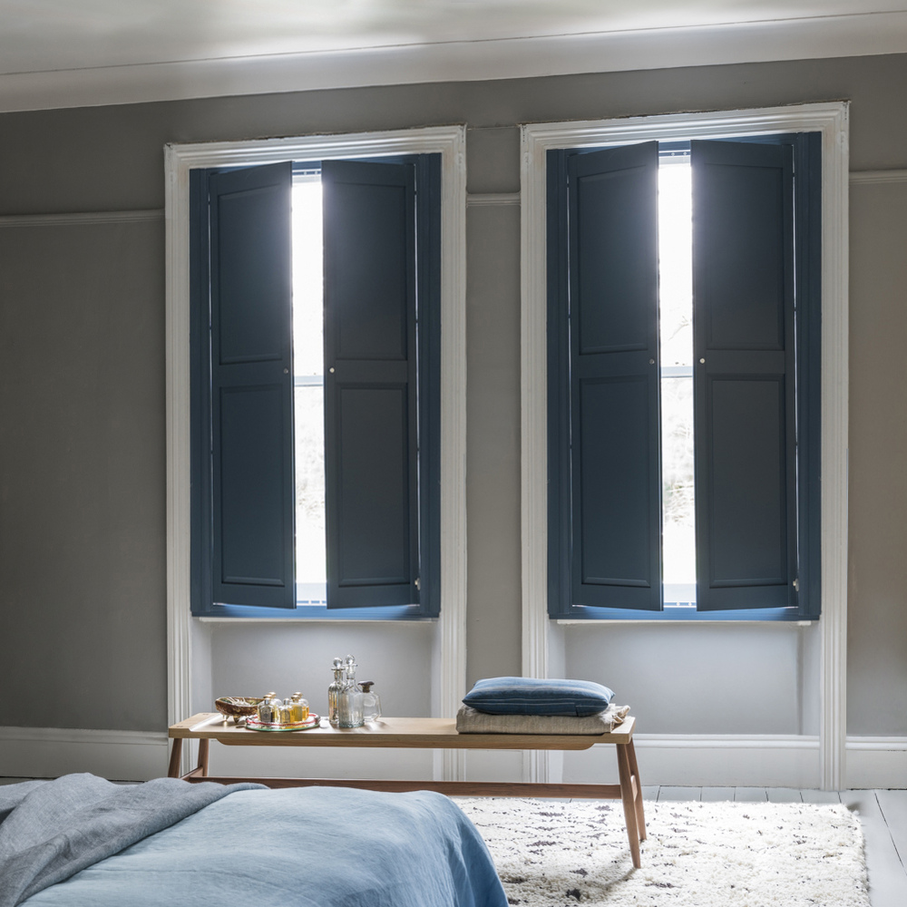 TS SHUTTERS BURLEY SOLID BEDROOM NAVY 5 Rt