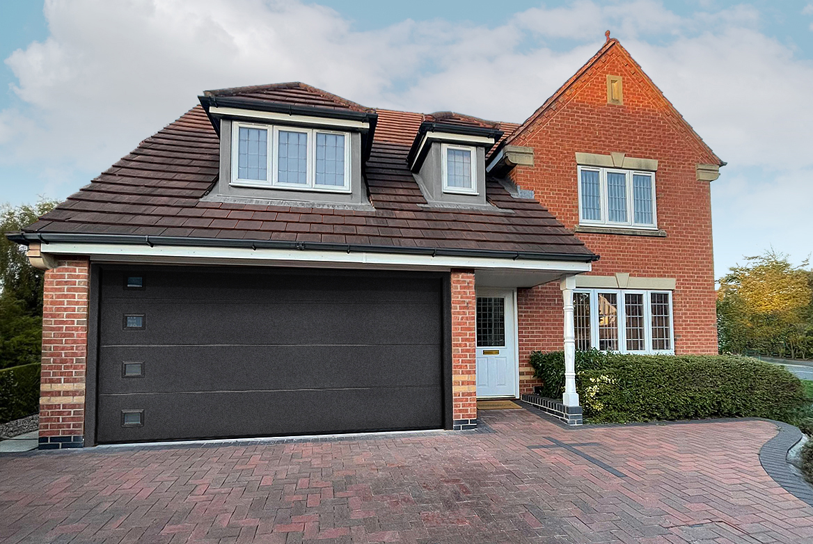 TS 2023 GARAGE DOOR SECTIONAL BLACK METALLIC WEB ROOMSET 1168X782