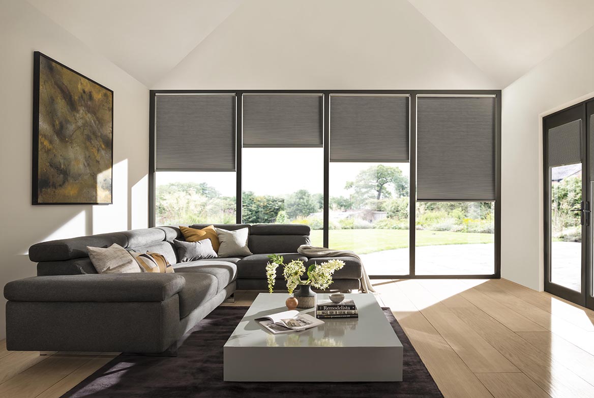 Ts 2021 Duette Blinds Roomset Silk Dim Out Stone Ochre 1168X782