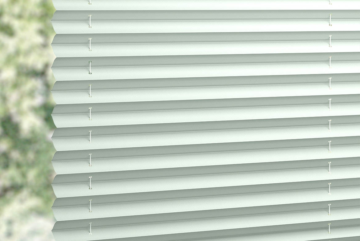 a stripe duck egg coloured swatch fabric 