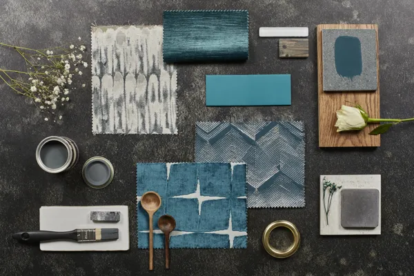 Ts 2021 Harlequin Moodboard Cfw Fabrics Colourstory Teal
