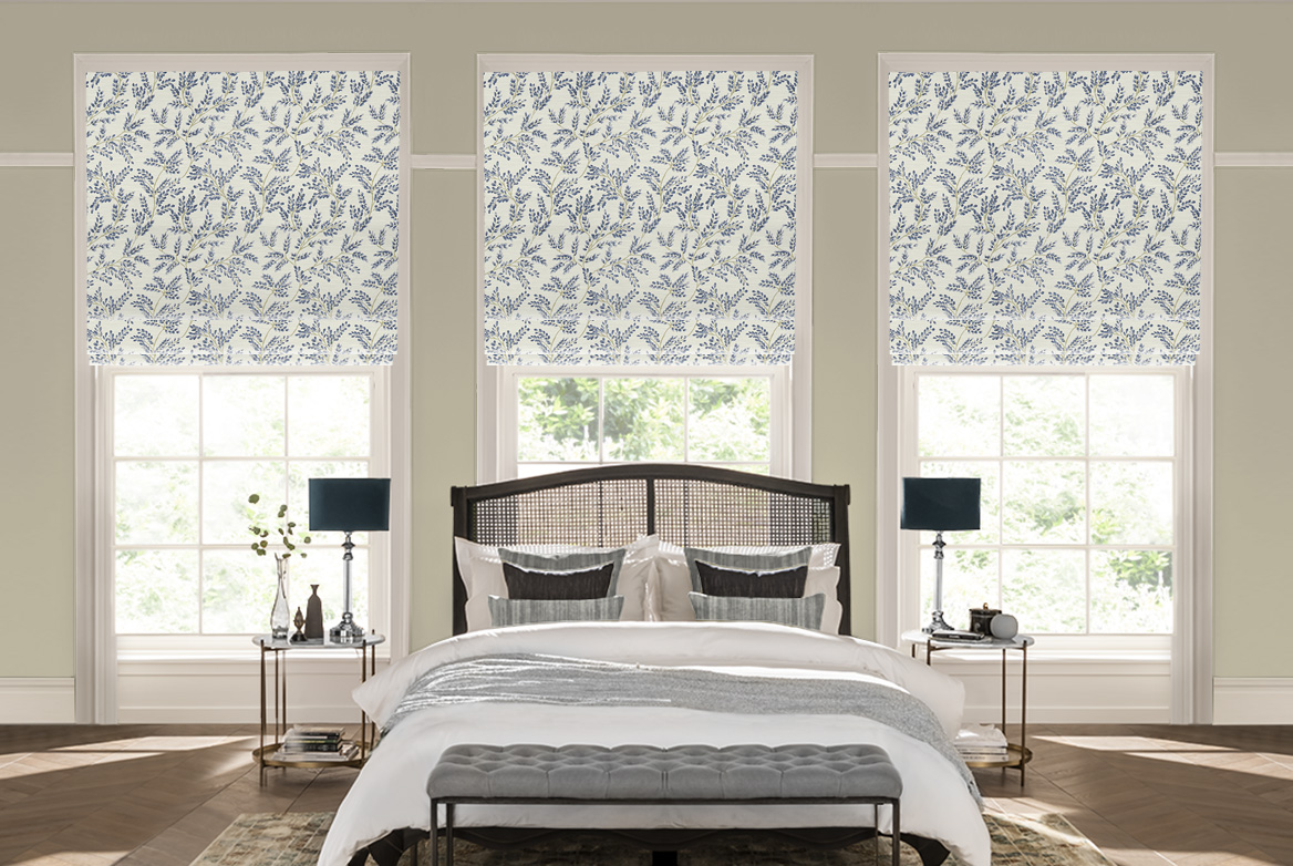TS 2023 ROMAN BLINDS ROOMSET KALMIA INDIGO
