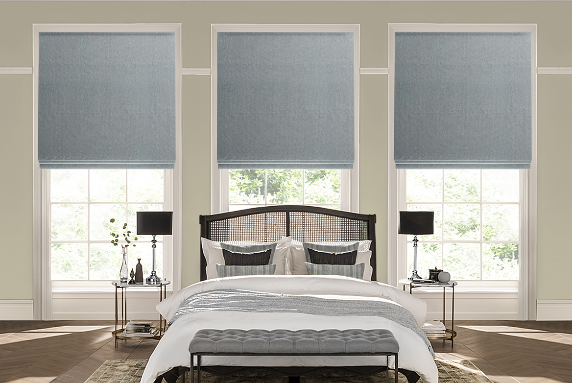 Ts 2021 Roman Blinds Roomset Portobello Navy 1168X782