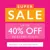 Promotional banner up to 40% off selected styles, book a consultation