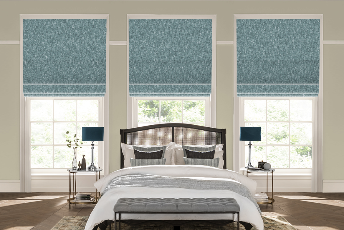 TS 2023 ROMAN BLINDS ROOMSET SHASTA AQUA