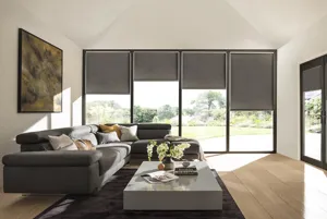 Ts 2021 Duette Blinds Roomset Silk Charcoal 1168X782
