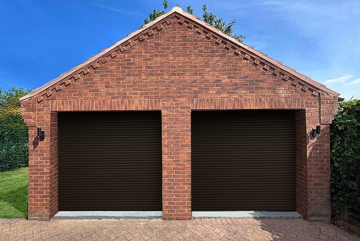 TS 2023 GARAGE DOOR BLACK BROWN FOILED WEB ROOMSET ROLLER