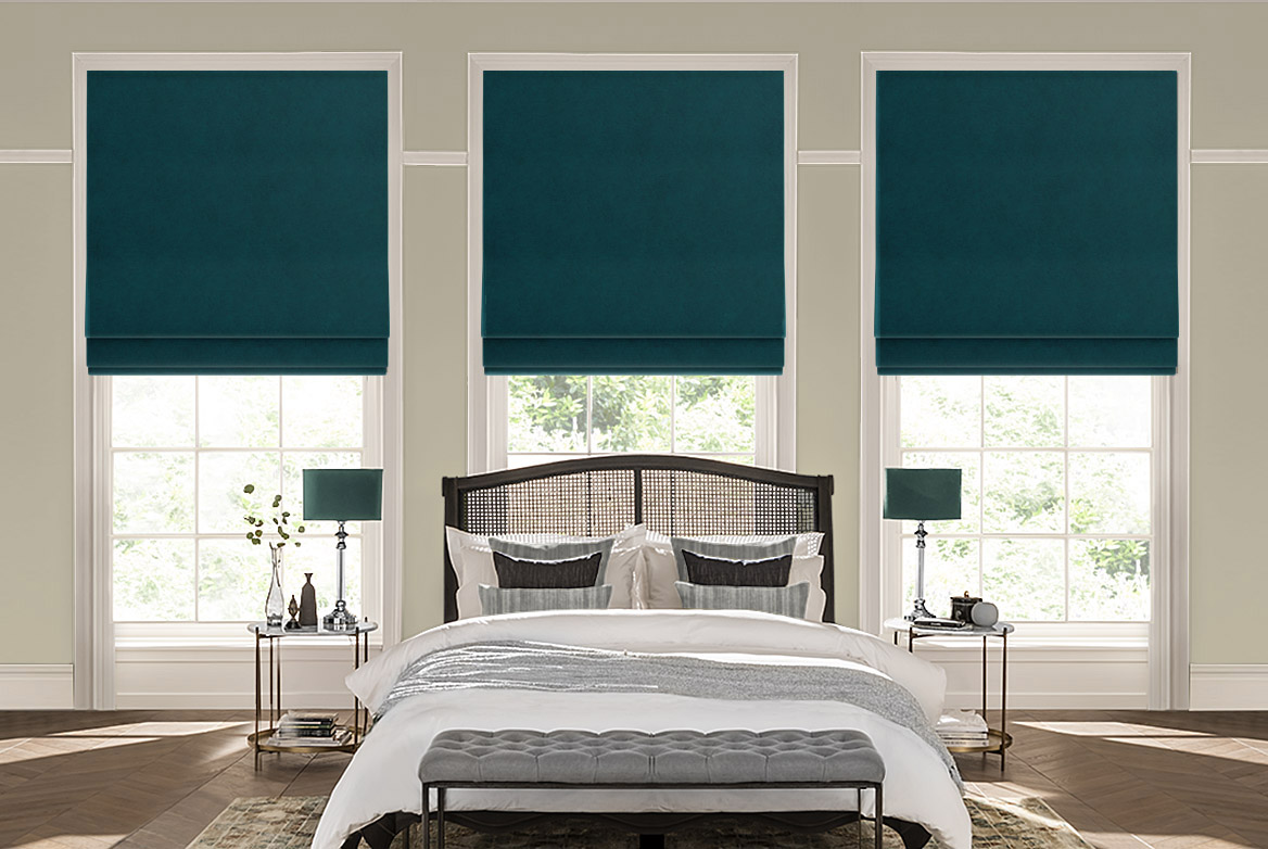 Ts 2022 Roman Blinds Roomset Marseille Teal