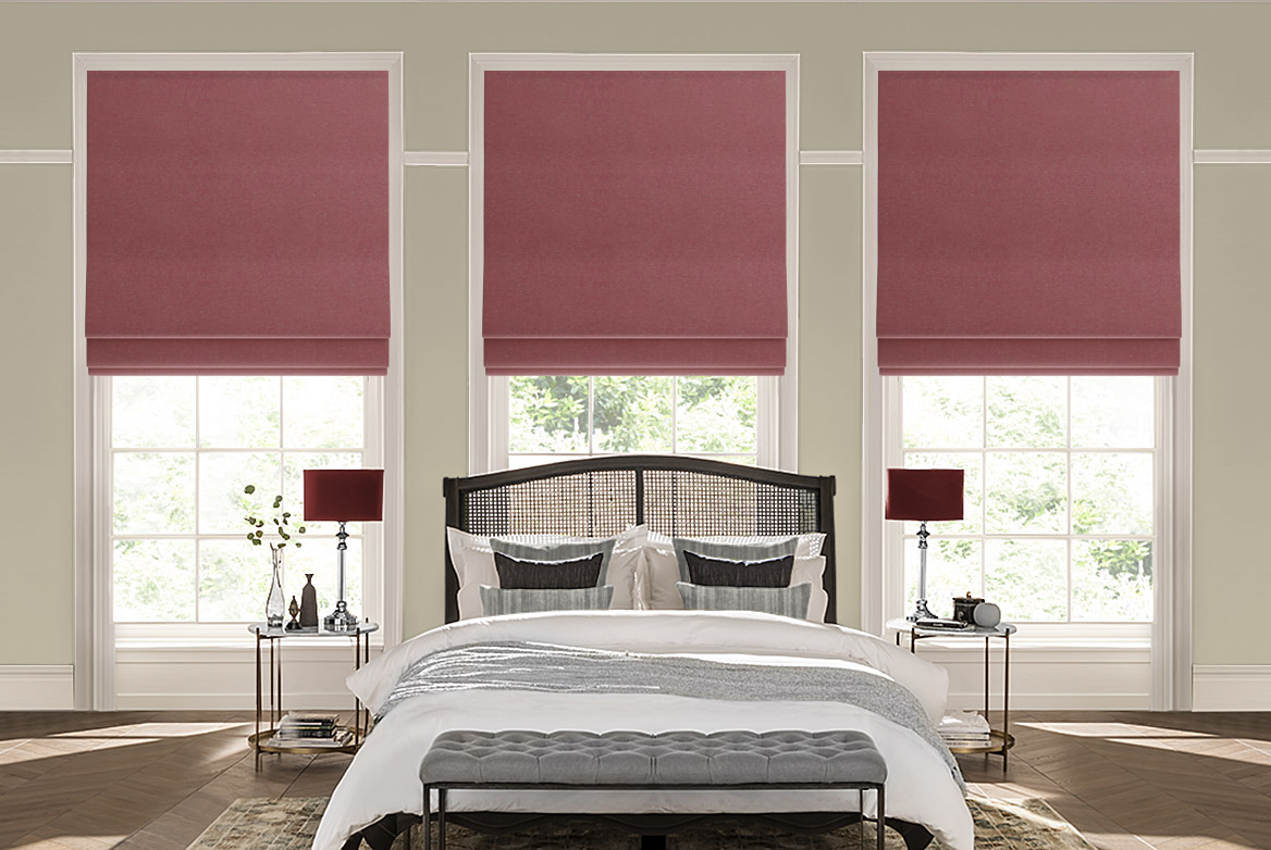 Ts 2022 Roman Blinds Roomset Linosa Raspberry