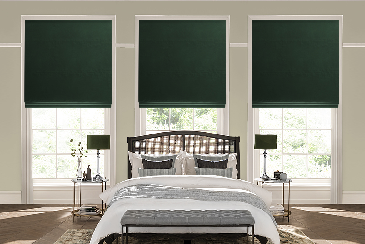 Ts 2021 Roman Blinds Roomset Hemingford Emerald 1168X782